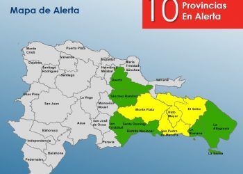 El COE emite alerta en 10 provincias