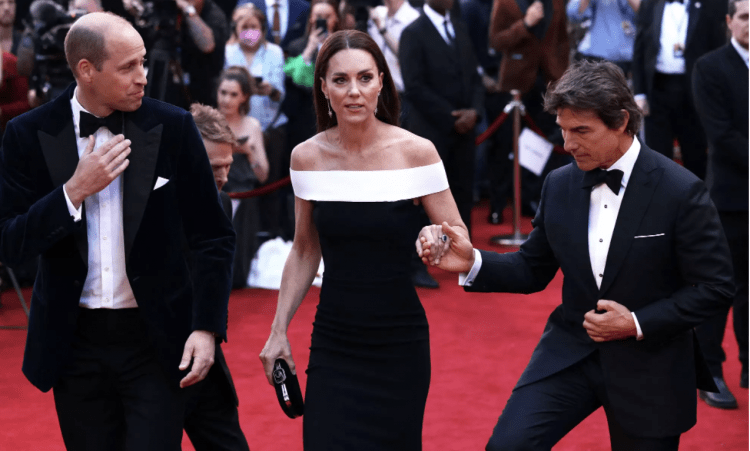 Príncipe William y Kate en alfombra roja estreno de Top Gun: Maverick