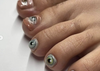 ¡La última tendencia! Ojos realistas pintados en las uñas