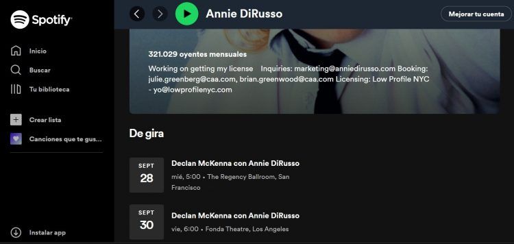 Spotify empieza a vender entradas de conciertos