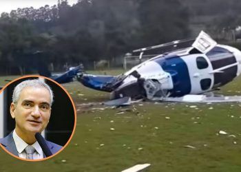 Cae helicóptero con diputado brasileño dentro