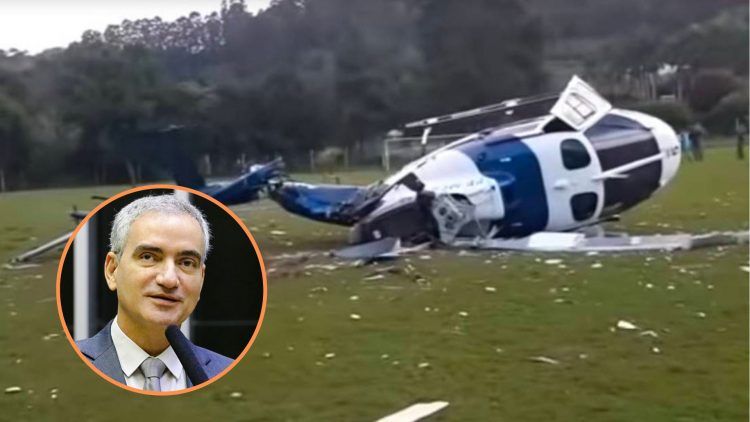 Cae helicóptero con diputado brasileño dentro