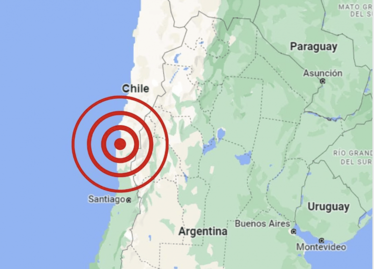 Se registra temblor de magnitud 5,6 en el sur de Chile