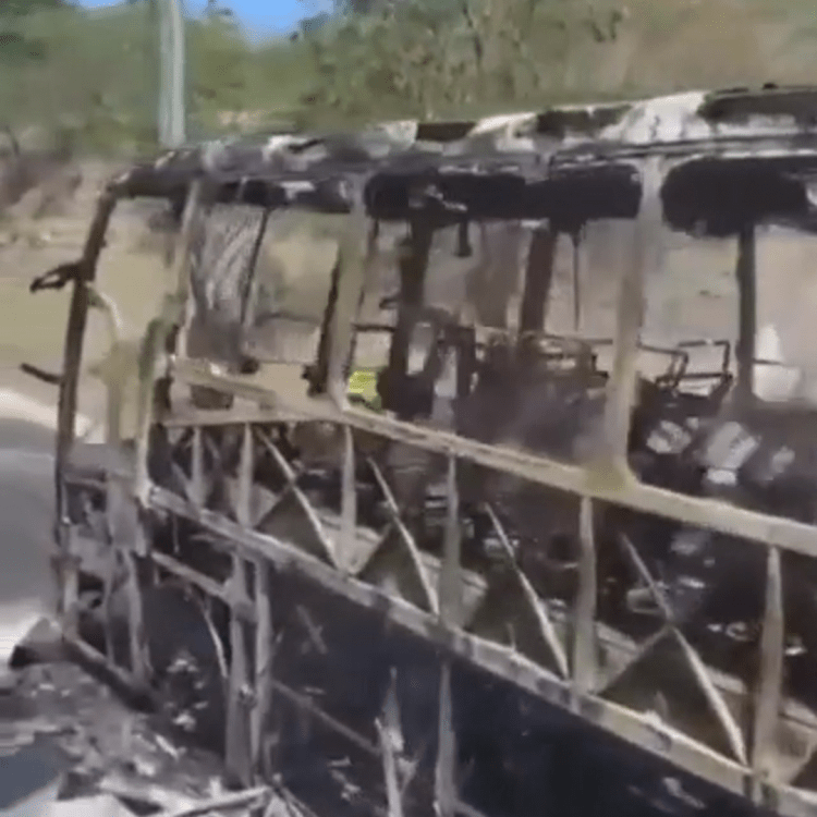 Se incendia autobús se desplazaba de Barahona a Santo Domingo