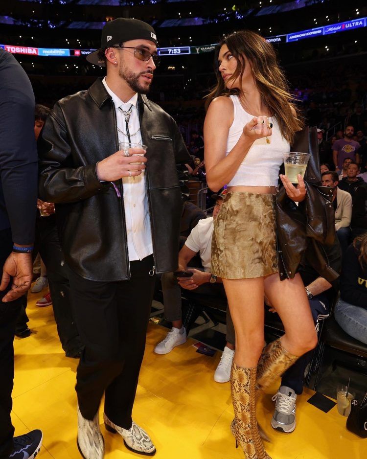 Bad Bunny y Kendall Jenner, juntitos en los Playoffs de la NBA