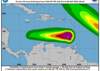 Efectos de la tormenta Bret provocarán lluvias en varias regiones del país
