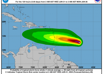 Efectos de la tormenta Bret impactarían a RD el viernes, informa Onamet