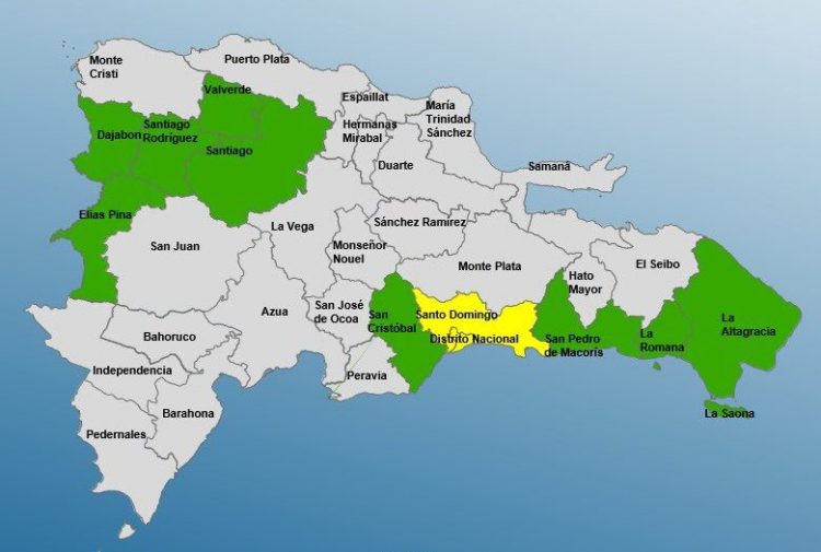 COE eleva a 11 las provincias en alerta por onda tropical y vaguada