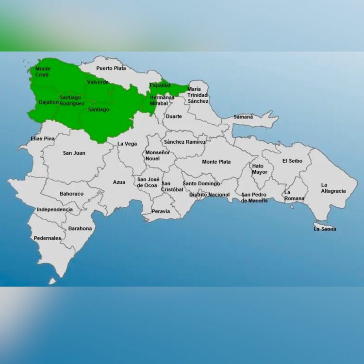COE coloca seis provincias en alerta verde por incidencia de vaguada