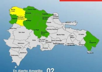 COE coloca dos provincias en alerta amarilla y nueve en verde por vaguada