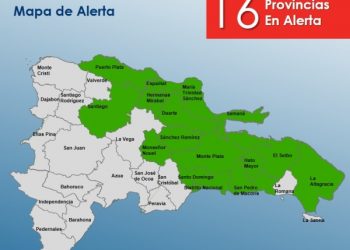 COE eleva a 16 las provincias en alerta verde por vaguada