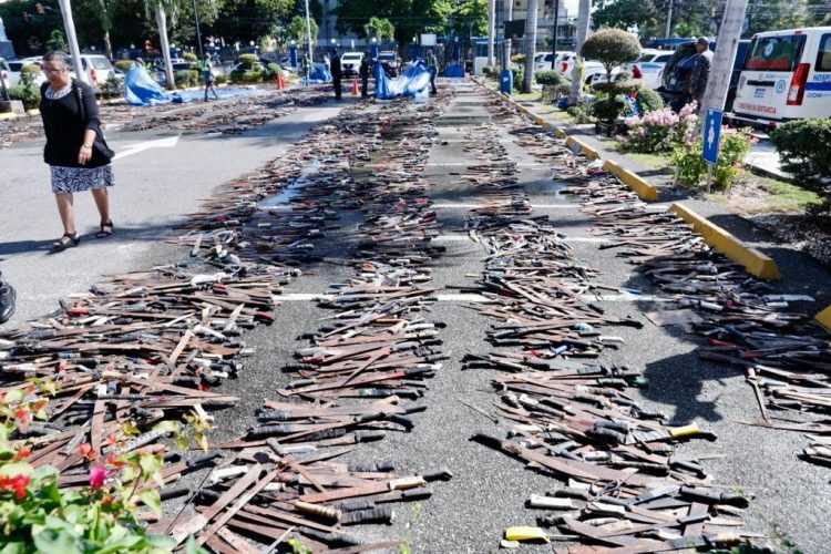 Policía Nacional ha decomisado más de 30 mil armas blancas en seis meses