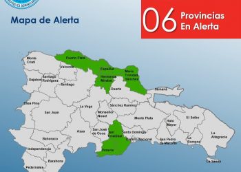 COE disminuye a 6 las provincias en alerta por incidencia de vaguada