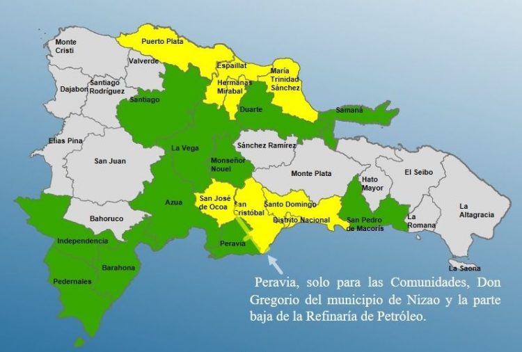 COE aumenta a 20 las provincias en alerta por vaguada