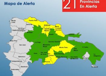 COE disminuye a 21 las provincias en alerta por incidencia de vaguada
