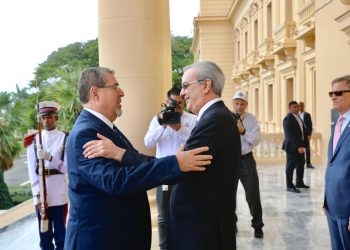 Abinader recibe en el Palacio Nacional al presidente electo de Guatemala, Bernardo Arévalo