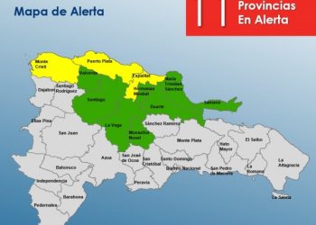 COE mantiene 11 provincias en alerta por incidencia de sistema frontal