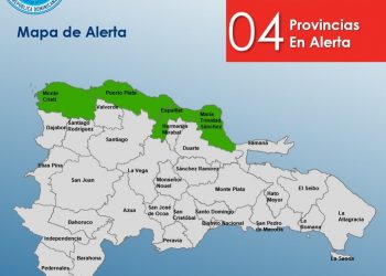COE disminuye a cuatro las provincias en alerta verde por sistema frontal