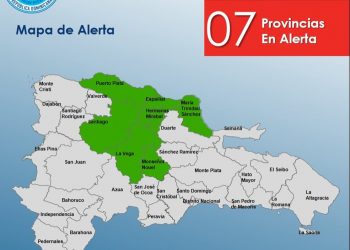 COE coloca siete provincias en alerta verde por incidencia de un sistema frontal