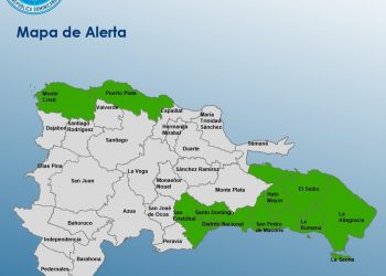 COE eleva a 10 las provincias en alerta por efectos de un sistema frontal