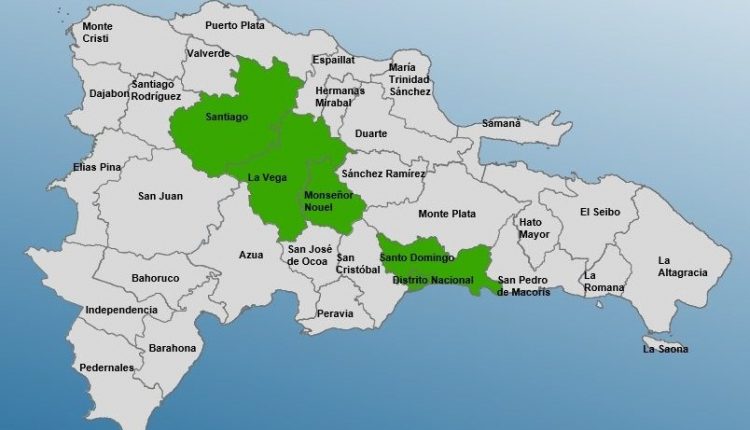 COE mantiene cinco provincias en alerta verde por aguaceros