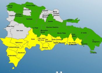 COE mantiene 25 provincias en alerta por efectos de una vaguada