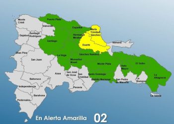 COE mantiene 2 provincias en alerta amarilla y 13 en verde