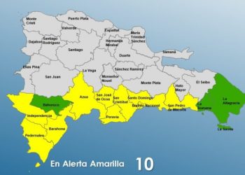 COE aumenta a diez las provincias en alerta amarilla por efectos de vaguada