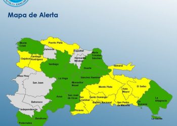 COE mantiene 12 provincias en alerta amarilla y 13 en verde por aguaceros