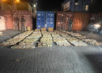 Las autoridades aseguran un contenedor con 1,061 paquetes de marihuana en Puerto Caucedo