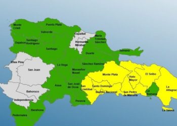 COE coloca 8 provincias en alerta amarilla y 18 en verde por incidencia de vaguada