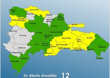 COE mantiene 12 provincias en alerta amarilla y 13 en verde por lluvias