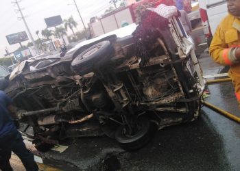 Al menos cuatro heridos durante accidente de tránsito en avenida John F. Kennedy