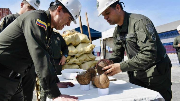 Incautan en Colombia cargamento de cocaína disuelta en cocos procedente de RD