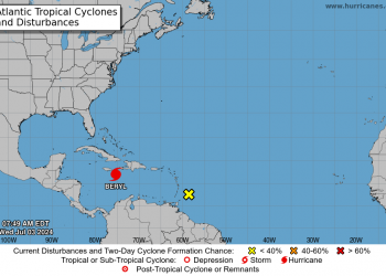 Huracán Beryl se aleja del territorio dominicano, informa Onamet
