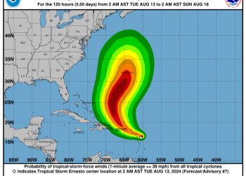 Tormenta tropical Ernesto no afectará directamente a RD, informa Indomet