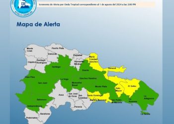 COE aumenta a 6 las provincias en alerta amarilla y mantiene 13 en alerta verde