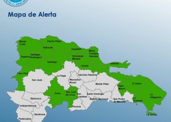 COE mantiene 18 provincias en alerta verde por incidencia de vaguada