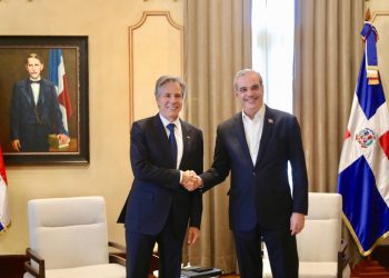 Abinader recibe en visita oficial al secretario de Estado de Estados Unidos