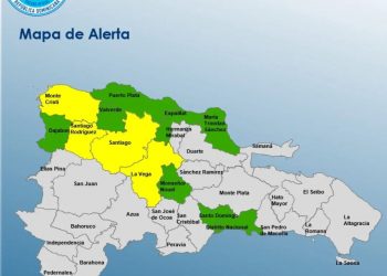 COE coloca cuatro provincias en alerta amarilla y mantiene ocho en verde