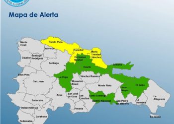 COE mantiene tres provincias en alerta amarilla y ocho en verde por lluvias