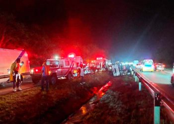 Seis heridos en accidente múltiple en la Autovía del Este, San Pedro de Macorís