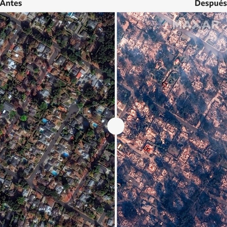 Imágenes revelan la magnitud de los devastadores incendios en Los Ángeles