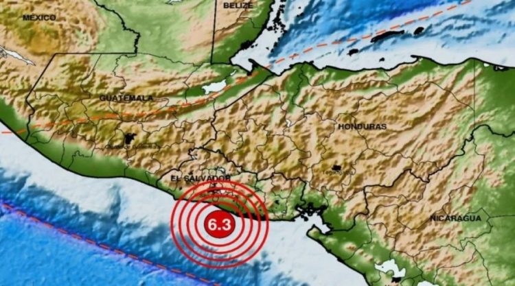 Sismo de magnitud 6.3 sacude El Salvador