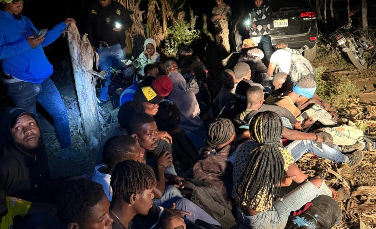 Detienen a 48 haitianos indocumentados en un platanal de Valverde