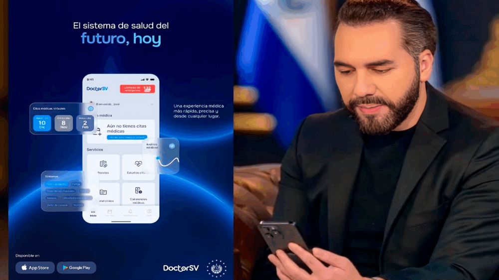 Presidente de El Salvador, Najib Bukele, revoluciona la salud con la app "Doctor SV"