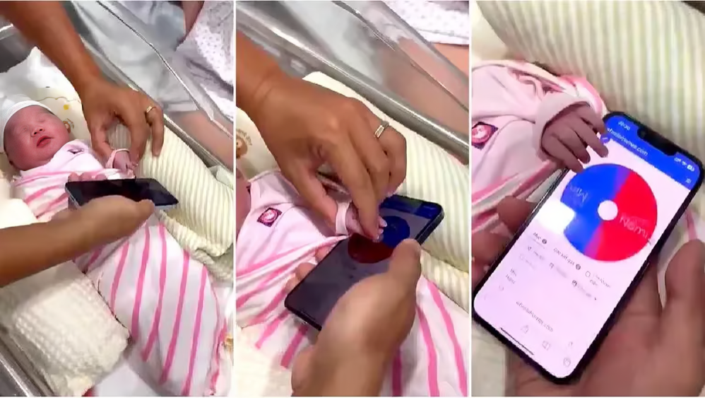 ¡Increíble!: Un bebé "escoge" su nombre usando un celular después de nacer