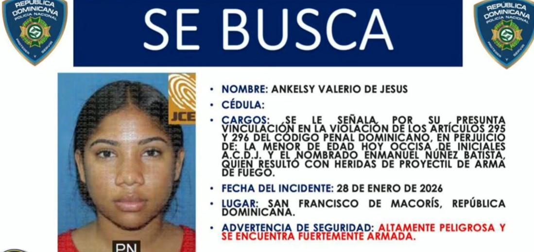 Policía Nacional busca a joven acusada de matar a su hermana de 13 años en SFM