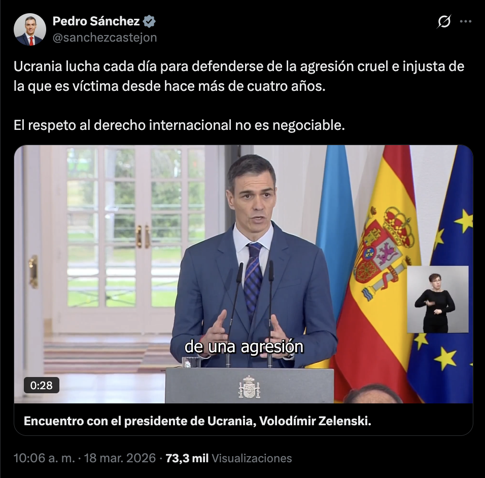 Pedro Sánchez anuncia ayuda de 1.000 millones a Ucrania durante visita de Zelenski