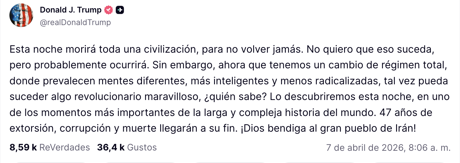 Donald Trump advierte sobre posible ataque si no se reabre el estrecho de Ormuz